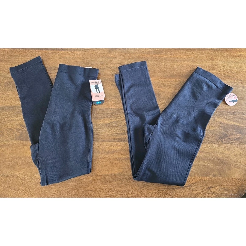 Shapermint Essentials Black High Waisted Size XL Shaping Leggings NWT (2 PAIR) - Picture 8 of 11